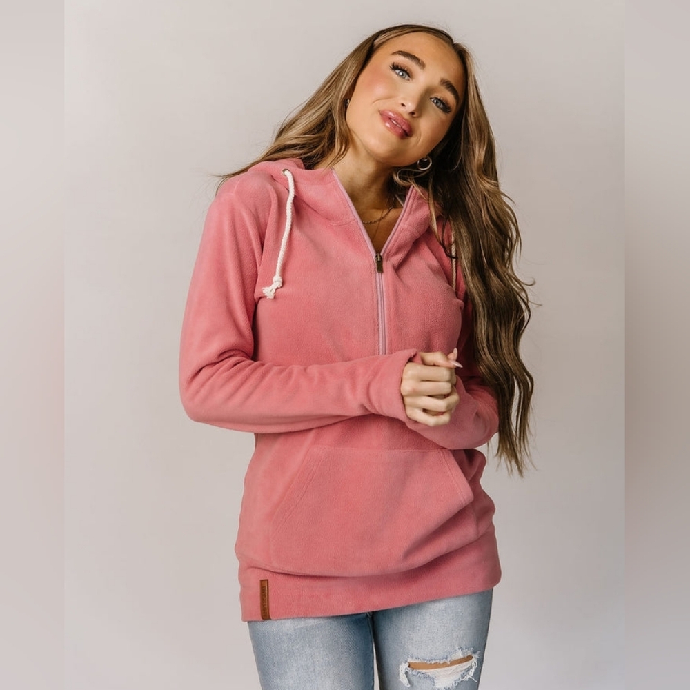 Ampersand Ave | Pink Fuzzy Hoodie Size Medium